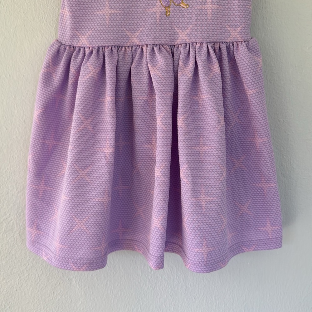 Nickelodeon Shimmer & Shine purple sleeveless graphic print skater dress size 3T - Picture 5 of 10